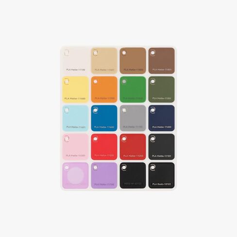 Filament Swatches Kit for BambuLab 3D Printer Accessories: 24x24mm Color Sample Card 80Pcs for Identification Filaments Color and Type in Saudi Arabia