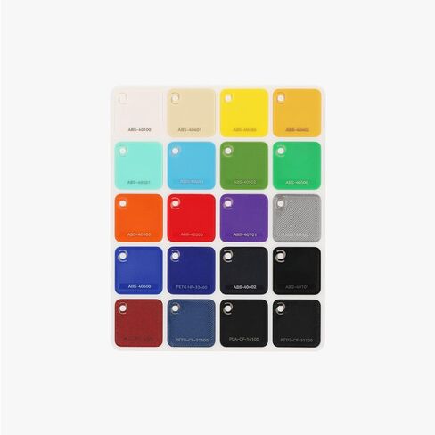 Filament Swatches Kit for BambuLab 3D Printer Accessories: 24x24mm Color Sample Card 80Pcs for Identification Filaments Color and Type in Saudi Arabia