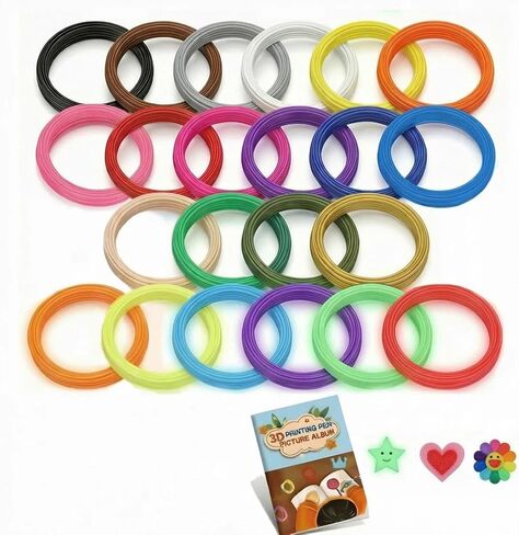 عبوات خيوط القلم ثلاثية الأبعاد المتوهجة في الظلام متوافقة مع 3Doodler Start+، آمنة ومنخفضة الحرارة 2.5 مم PCL، كل لون 10 قطع إجمالي 100 قطعة هدية للأطفال in Kuwait