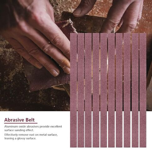 10Pcs 452X15Mm Sanding Belt Abrasive Belt, 60 Grit Sanding Belt, Wasserwaage Blase Abrasive Band Replacement for Belt Sander 40-120 Grit (60 mesh 10 Packs) in Saudi Arabia