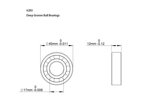 6203-2RS Bearing 10 Pack Double Sealed Deep Groove Ball Bearings,17x40x12mm,Pre-Lubricated for High RPM (RS, 6203) in Saudi Arabia