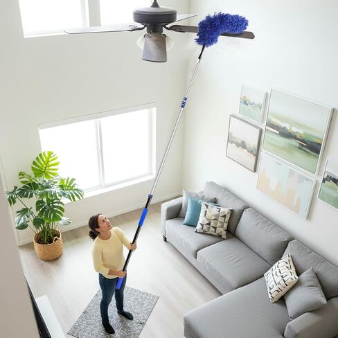 مجموعة منفضة عالية الوصول من wlich بطول 26 قدمًا، مجموعة من الألومنيوم ومروحة ونافذة بطول 5-20 قدمًا، مجموعة غبار متعددة الاستخدامات مع 5 رؤوس قابلة للاستبدال لتنظيف المراوح والنوافذ والمناطق التي يصعب الوصول إليها في الهواء الطلق بدون سلم in Kuwait