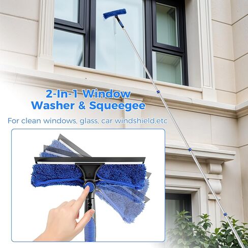 مجموعة منفضة عالية الوصول من wlich بطول 26 قدمًا، مجموعة من الألومنيوم ومروحة ونافذة بطول 5-20 قدمًا، مجموعة غبار متعددة الاستخدامات مع 5 رؤوس قابلة للاستبدال لتنظيف المراوح والنوافذ والمناطق التي يصعب الوصول إليها في الهواء الطلق بدون سلم in Kuwait