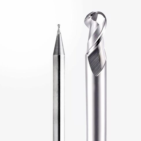 1pcs Carbide CNC Router Bits Ball Nose End Mill 2 Flute Cutting HRC55 Aluminium Copper Machining Tungsten Steel Sprial Bit Spiral Milling Cutter Tools in Saudi Arabia