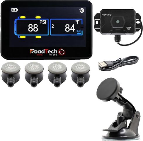 RoadTech TPMS Kit 4 Flow Through - نظام مراقبة ضغط الإطارات للمركبات الترفيهية والمقطورات ومركبات السحب in Saudi Arabia