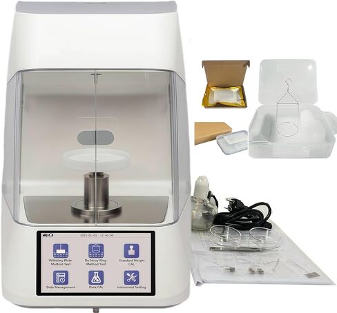 Platinum Ring Interfacial Tension Meter Surface Tension Measurement Device With Test Range 1000mN/m Accuracy 0.1mN/m Du Nouy Ring Method Test 4.3-inch Touch Screen USB Interface in Saudi Arabia