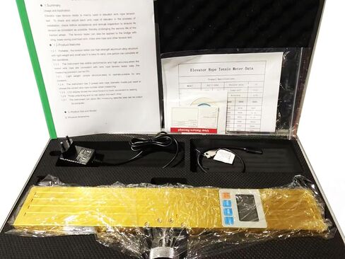 Elevator Rope Tensionmeter Elevator Rope Tension Tester Meter Lift Wire Rope Safety Tester with Max Load Range 5000N Three Units N/Kg/Lb Conversion Diameter φ6φ8φ10φ11φ13φ16mm Accuracy ≦±5% in Saudi Arabia