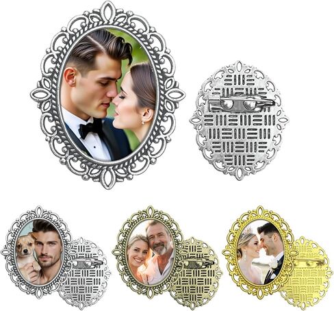 Wedding Bouquet Photo Charm Groom Boutonniere Pins For Bride Custom Pins Memorial Gifts Bridal Shower Graduation Bachelor Party Father Mother Men Women Lover in Saudi Arabia