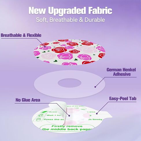 40 Pack Libre 3 Sensor Covers Waterproof,Breathable Adhesive Patches for Libre 3 Plus,with Easy-Peel Tab Pre-Cut Backing,Hypoallergenic & Latex-Free Overpatch for Long Stay Protection,8 Styles Flowers in Kuwait