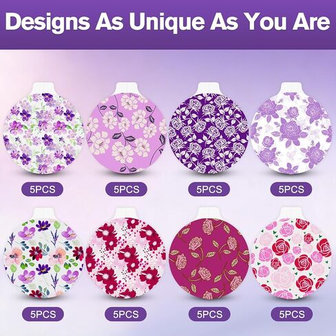 40 Pack Libre 3 Sensor Covers Waterproof,Breathable Adhesive Patches for Libre 3 Plus,with Easy-Peel Tab Pre-Cut Backing,Hypoallergenic & Latex-Free Overpatch for Long Stay Protection,8 Styles Flowers in Kuwait