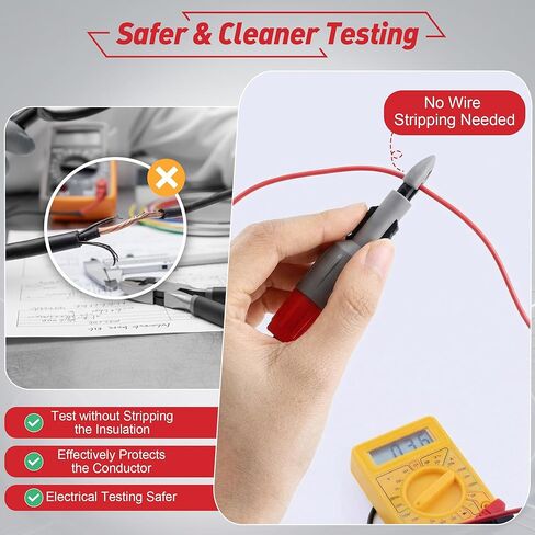 4 قطع من مسبار ثقب الأسلاك، مجموعة مشبك ثقب العزل مع قابس موزة 2 مم 4 مم لقياس الجهد المتعدد وإصلاح تشخيص السيارات واستكشاف أخطاء دائرة الاختبار الكهربائية وإصلاحها in Kuwait