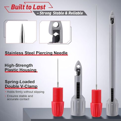 4 قطع من مسبار ثقب الأسلاك، مجموعة مشبك ثقب العزل مع قابس موزة 2 مم 4 مم لقياس الجهد المتعدد وإصلاح تشخيص السيارات واستكشاف أخطاء دائرة الاختبار الكهربائية وإصلاحها in Kuwait