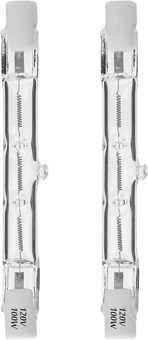 مصابيح الهالوجين R7S، T3 78 مم 120 فولت 100 وات 2700 كيلفن أبيض دافئ مزدوج الأطراف قابل للتعتيم للعمل، أضواء السقف، أضواء المناظر الطبيعية، مصابيح الأرضية (عبوتان) in Kuwait