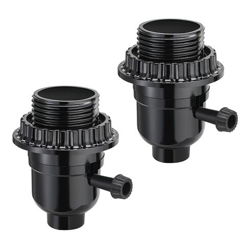 مقبس إضاءة E26 مدرج من UL، استبدال مقبس المصباح مع مفتاح تشغيل/إيقاف أجزاء مصباح قاعدة متوسطة مع حلقتين لمقبس المصباح، مقبس تركيب المصباح الكهربائي لمصباح الطاولة، مصباح أرضي، حزمة واحدة in Kuwait