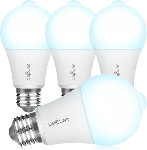 Sengled Motion Sensor Light Bulbs, A19 LED Dusk to Dawn Bulbs 3000K Soft White, Motion Activated Indoor Outdoor Light Bulbs 8.8W (60W Equivalent) 800 Lumens for Porch, Garage, Hallway, 2 Pack in Kuwait