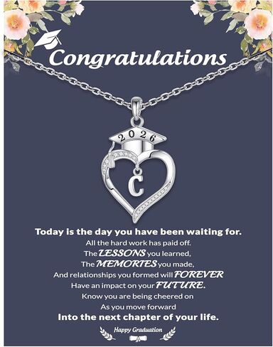 2024 Graduation Gifts for Her, Graduation Gifts 2024 High School Initial Necklaces for Women College Graduation Gifts for Her 2024 Letter A-Z Heart Necklace Graduation Jewelry for Granddaughter Sister Best Friends Daughter in Kuwait