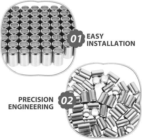 Mobestech 100Pcs Hydraulic Hose Fitting Ferrules Stainless Steel High Pressure Hose Sleeve Crimp Sleeves Pipe Couplings for End Repair and Tube Fittings in Saudi Arabia