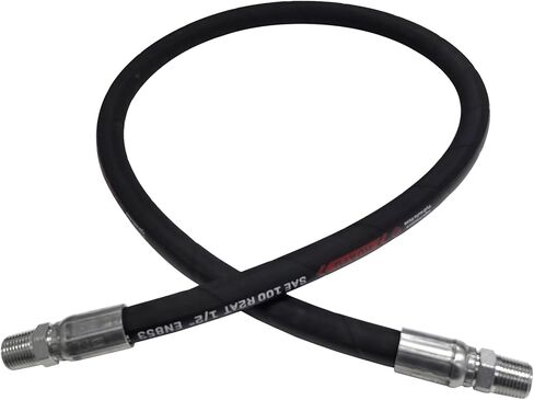 3/4 Hydraulic Hose with 3/4inch NPTF Male Hydraulic Hose Fittings 2 Ends (24inch) in Kuwait