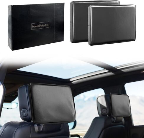 واقيات شاشة من النيوبرين لموديلات GMC وChevrolet Select 2021-2025، غطاء واقي لشاشة الترفيه في المقعد الخلفي، تصميم حزام مرن، سهل التركيب (عبوتان) in Kuwait