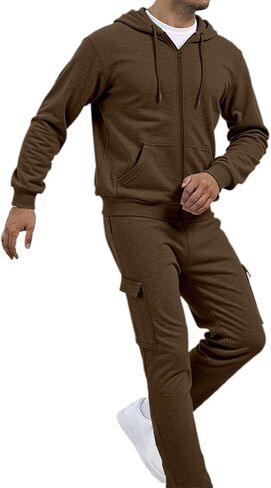 الرجال صالة بلوزات رياضية Sweatsuits مجموعات رياضية 2 قطعة هوديس عادية الركض Sweatpants رياضة بذلات رياضية رياضية in Saudi Arabia