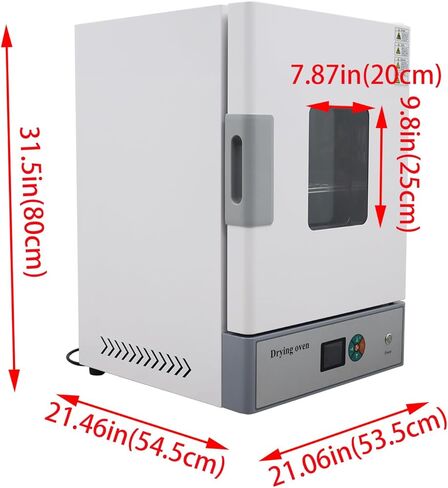 Digital Forced Air Convection Drying Oven 16x15x17 Inch Chamber Temperature Control 72L Capacity Heating Oven with Invisible Door Handles for Lab and Industrial 110V in Kuwait