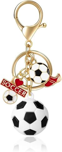 Soccer Keychain,Soccer Gifts,Mini Cute Football Keychain Backpack Charm Keychains Hanging Bag Key Chain Key Ring Small Pendant,Soccer Party Favors Decorations Birthday Supplies for Men Women Youth in Kuwait
