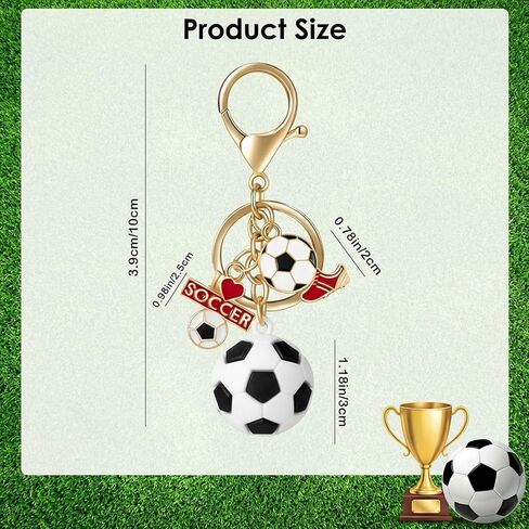 Soccer Keychain,Soccer Gifts,Mini Cute Football Keychain Backpack Charm Keychains Hanging Bag Key Chain Key Ring Small Pendant,Soccer Party Favors Decorations Birthday Supplies for Men Women Youth in Kuwait