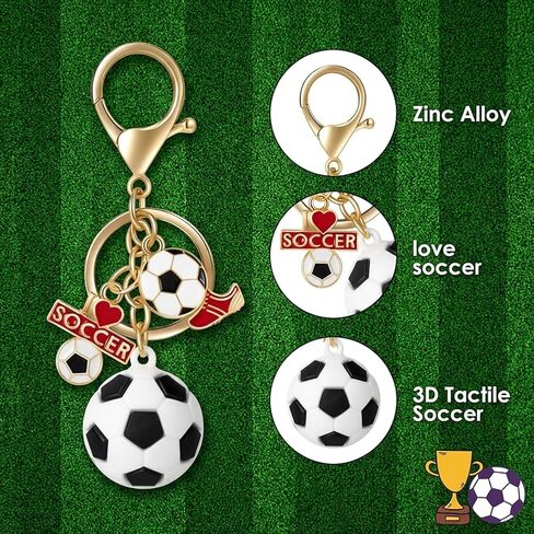 Soccer Keychain,Soccer Gifts,Mini Cute Football Keychain Backpack Charm Keychains Hanging Bag Key Chain Key Ring Small Pendant,Soccer Party Favors Decorations Birthday Supplies for Men Women Youth in Kuwait