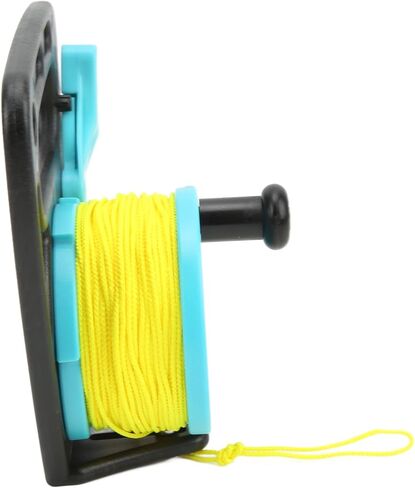 Portable Diving Handle Reel, Scuba Diving Reel with 46m Nylon Wire, Yellow and Blue - Lightweight Design, Thumb Stopper Control, Ideal for Snorkeling and Water Sports (Sky Blue Wheel) in Saudi Arabia