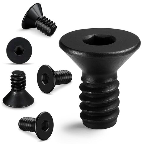 #4-40x1/4 Flat Head Socket Cap Screws (25pcs) 10.9 Grade Carbon Steel Hex Socket Countersunk Flat Head Screw Bolts Machine Screws Fasteners, Fully Threaded, Black Oxide in Kuwait