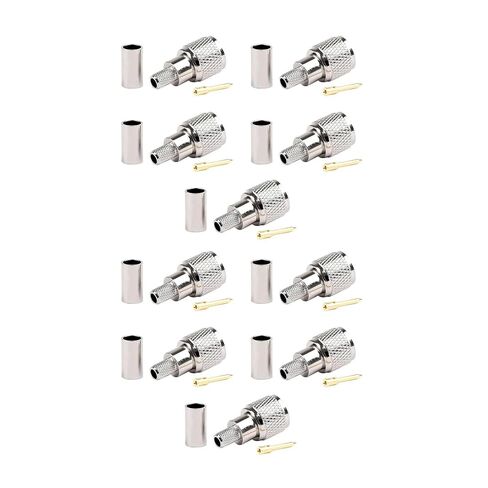 Fengpeng 10 قطعة/المجموعة Mini-UHF ذكر العقص موصل هوائي محول 50 أوم للراديو RG-58/U كابل الملحقات استبدال in Kuwait