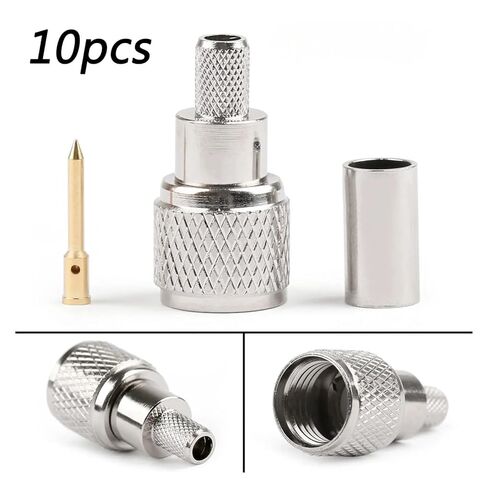 Fengpeng 10 قطعة/المجموعة Mini-UHF ذكر العقص موصل هوائي محول 50 أوم للراديو RG-58/U كابل الملحقات استبدال in Kuwait