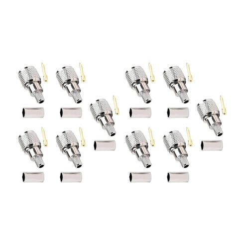 Fengpeng 10 قطعة/المجموعة Mini-UHF ذكر العقص موصل هوائي محول 50 أوم للراديو RG-58/U كابل الملحقات استبدال in Kuwait