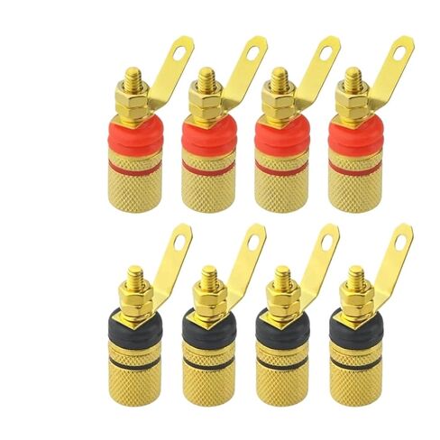 fengpeng 2-10pcs Durable Gold Plated Amplifier Speaker Terminal Binding Post Banana Plug Connector 4mm Plugs(6PCS) in Saudi Arabia