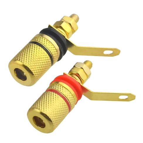 fengpeng 2-10pcs Durable Gold Plated Amplifier Speaker Terminal Binding Post Banana Plug Connector 4mm Plugs(6PCS) in Saudi Arabia