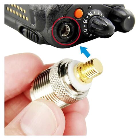 Fengpeng UHF SO239 أنثى إلى شقة M6 موصل هوائي السيارة RF محول محوري ل GP328 GP88 جهاز لاسلكي محمول in Kuwait