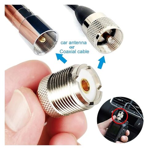 Fengpeng UHF SO239 أنثى إلى شقة M6 موصل هوائي السيارة RF محول محوري ل GP328 GP88 جهاز لاسلكي محمول in Kuwait