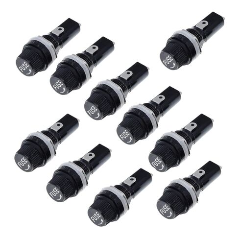 Fengpeng 10 قطعة/المجموعة 5*20 مللي متر أصحاب الصمامات الزجاجية 5x20 التأمين أنبوب المقبس حامل للوحة جبل البلاستيك والمعادن in Kuwait