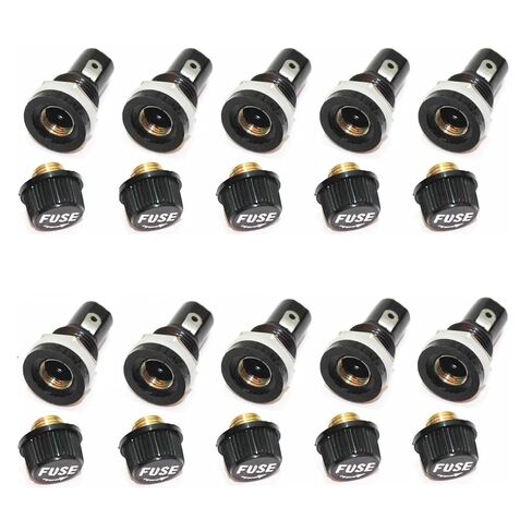 Fengpeng 10 قطعة/المجموعة 5*20 مللي متر أصحاب الصمامات الزجاجية 5x20 التأمين أنبوب المقبس حامل للوحة جبل البلاستيك والمعادن in Kuwait