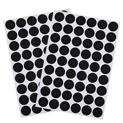 108 Pcs Screw Hole Cover Stickers, Self-Adhesive Screw Covers Caps PVC Dustproof Round Stickers, 21mm 2 Sheets, for Wooden Furniture, Cabinets, Tables, Decoration Supplies (Brown) in Saudi Arabia