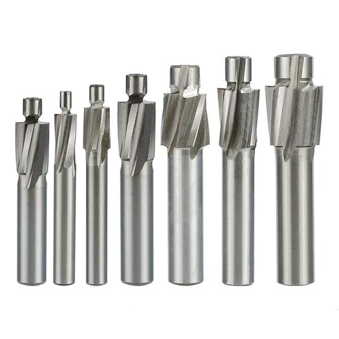 7pcs/Set End Mill Cutter Drill Milling Bits HSS Counterbore M3-M12 Pilot Slotting Tool Countersink Mills Router Bit in Saudi Arabia