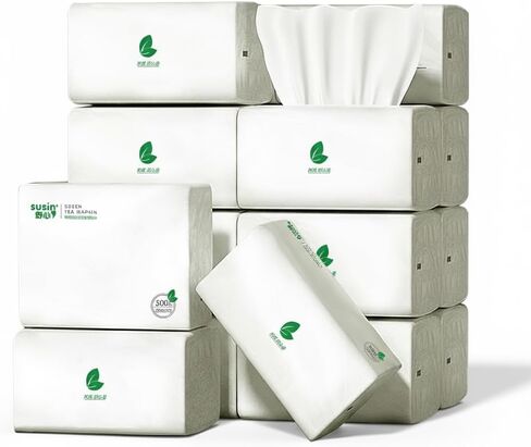 مناديل وجه صغيرة 9000 ورقة من 18 عبوة [ليست في صندوق] 5 طبقات 1800 مناديل ورقية للسفر سميكة للغاية وفائقة النعومة، توفر كميات كبيرة غير معطرة مناديل منزلية ناعمة للمنزل والمكتب والمدرسة in Kuwait