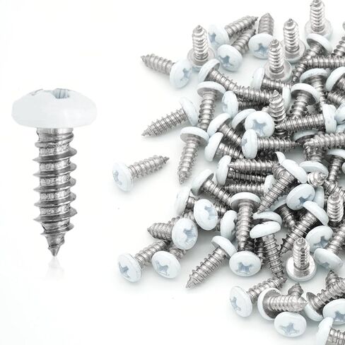 120 قطعة من البراغي البيضاء، #8 × 1/2 بوصة، براغي ذاتية التنصت بيضاء، براغي خشبية بيضاء، براغي خزانة من الفولاذ المقاوم للصدأ برأس صينية بيضاء من فيليبس للخشب، لوحات الحائط، رف الكتب (#8 × 1/2 بوصة) in Kuwait