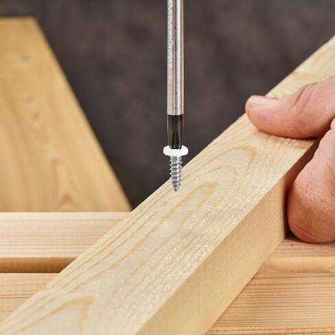 120 قطعة من البراغي البيضاء، #8 × 1/2 بوصة، براغي ذاتية التنصت بيضاء، براغي خشبية بيضاء، براغي خزانة من الفولاذ المقاوم للصدأ برأس صينية بيضاء من فيليبس للخشب، لوحات الحائط، رف الكتب (#8 × 1/2 بوصة) in Kuwait