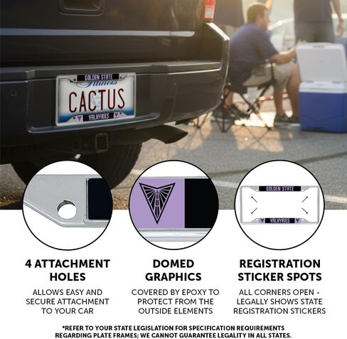 Desert Cactus Golden State Valkyries Car Accessories WNBA Basketball Team Metal License Plate Frame and Tag Holder for Front or Rear of Car (Team Name Frame) in Saudi Arabia