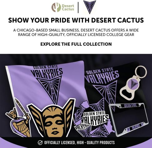 Desert Cactus Golden State Valkyries Car Accessories WNBA Basketball Team Metal License Plate Frame and Tag Holder for Front or Rear of Car (Team Name Frame) in Saudi Arabia