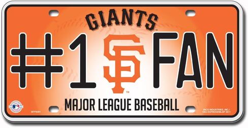 Rico MLB #1 Fan Metal Auto Tag in Saudi Arabia