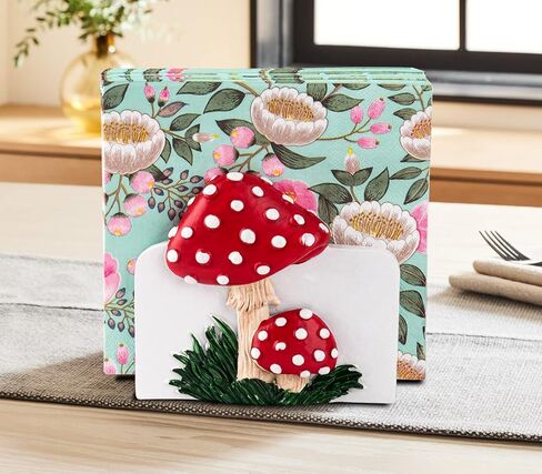حامل مناديل الفطر للطاولة أصحاب المناديل الحمراء للمطبخ لطيف كوكتاي مزرعة مناديل المائدة حامل مناديل الطاولة حامل المناديل المسطحة in Kuwait