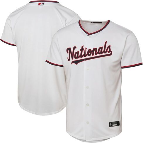 واشنطن ناشونالز MLB Kids Youth 4-20 White Wordmark Home Team Jersey in Saudi Arabia