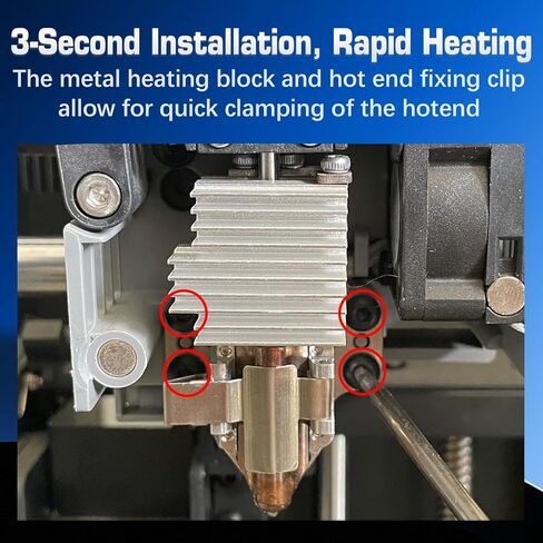 for Flashforge AD5X Hotend Heating Assembly Kit Includes Heating Wire, thermistor Temperature Sensor Element, Metal Heating Base and Fixing clamp with 4 Fixing Screws. for Flashforge 3D Printer Parts in Saudi Arabia